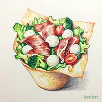 Jamon Serrano and Mozzarella Bouquet Salad