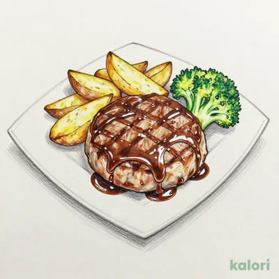 ハンバーグステーキ　じゃがいものローストとデミグラスソース