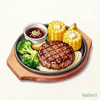 ハンバーグステーキ　ガーリック醤油ソース