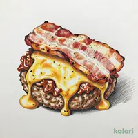 Hamburg Steak with Lasagna-Style Cheese Sauce and Thick-Cut Bacon