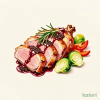 Roasted Duck with Red Wine and Truffle Sauce