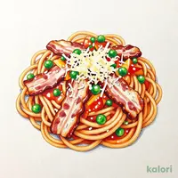 ベーコンと夏野菜のトマトクリームリングイネ