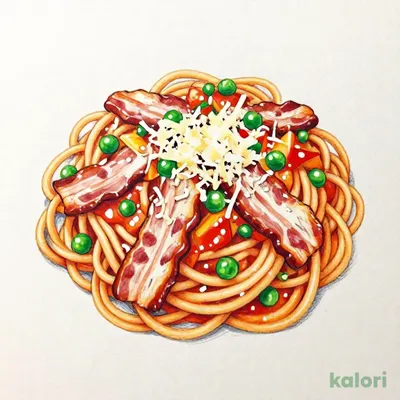 Bacon and Summer Vegetable Tomato Cream Linguine