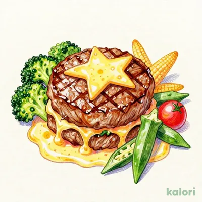 羅針盤ハンバーグステーキ　濃厚チーズソース