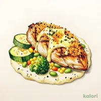 追い風のグリルチキン　香草パン粉焼きとレモンバターソース