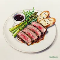 ローストビーフ　トリュフソースと赤ワインソース