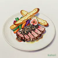 Hiuchi Beef Steak with Autumn Vegetables and Truffle Fig Sauce
