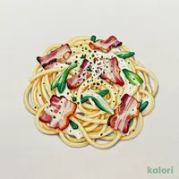 秋野菜とベーコンのリングイネクリームパスタ