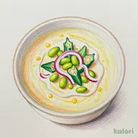 夏野菜の冷製コーンスープ