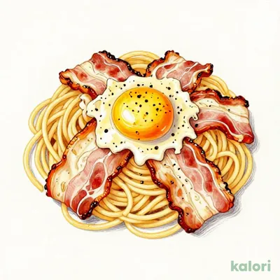 香ばしベーコンのカルボナーラ
