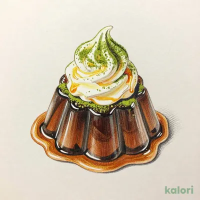 Black Syrup Coffee Jelly Parfait (Matcha)