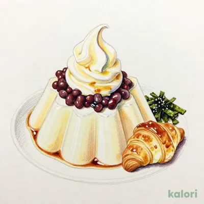Cream Anmitsu with Mini Salted Kombu Croissant (Mix)