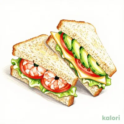 エビアボカド&フレッシュ野菜のコンビサンド