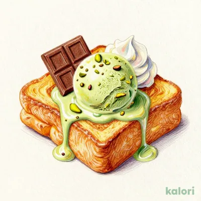 フレンチプレート ピスタチオ＆生チョコアイス