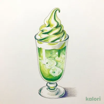 Ｍ昭和レトロクリームソーダ(抹茶)