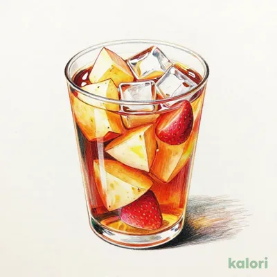 Apple and Strawberry Japanese Black Tea (Iced)