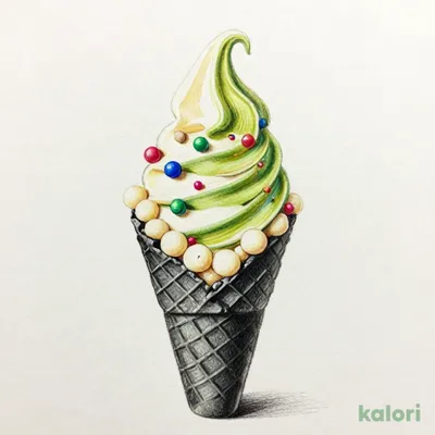 しあわせおいりの濃いお抹茶ソフトクリーム(ミックス)