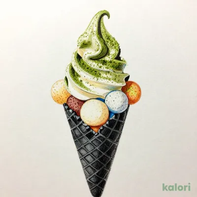 しあわせおいりの濃いお抹茶ソフトクリーム