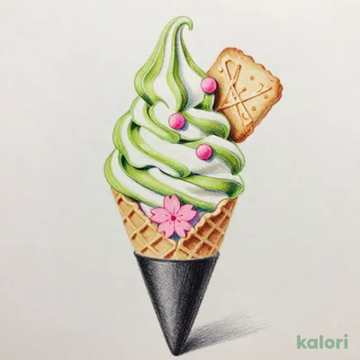 都の星空のお抹茶ソフトクリーム(ミックス)
