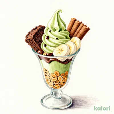 チョコケーキとバナナのチョコレートパフェ(ミックス)