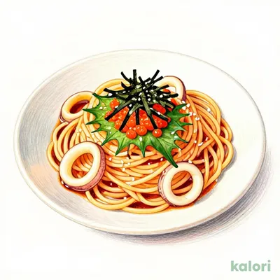 ヤリイカと明太子の和風パスタ