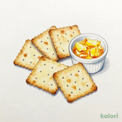 クラッカー　柚子ジャム添え