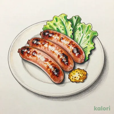 ソーセージ　粒マスタード添え
