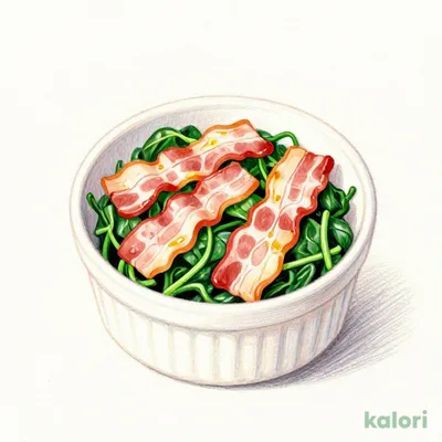 ベーコンとほうれん草のソテー