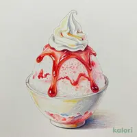 カフェ氷いちごミルク