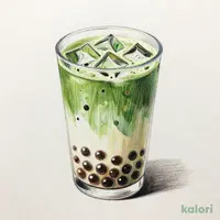 黒糖タピオカ抹茶ラテ（大阿蘇牛乳）