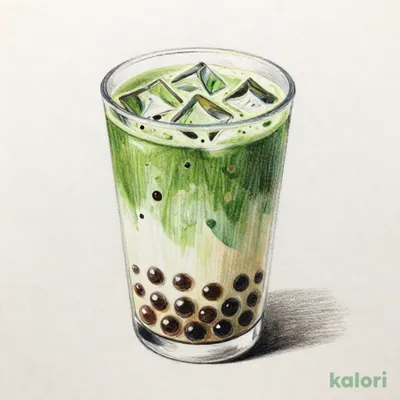 黒糖タピオカ抹茶ラテ（大阿蘇牛乳）