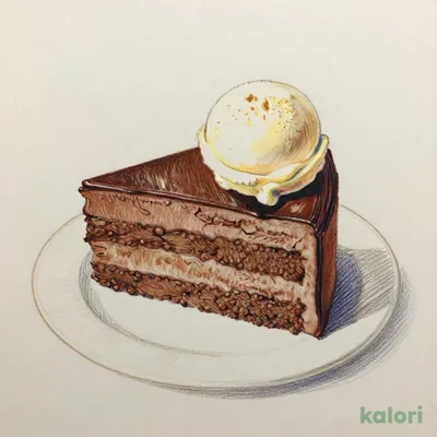 チョコレートケーキ&ミルクジェラート