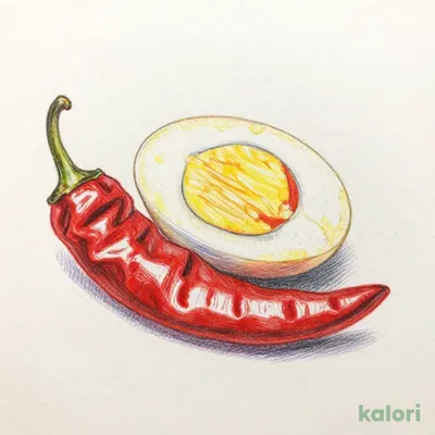 半熟卵のペペロンチーノ