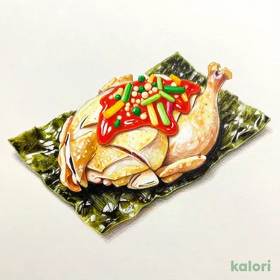 蒸し鶏の香味ソース