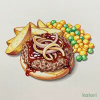 オニオンソースのハンバーグ