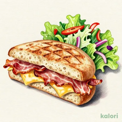 パンチェッタとチーズのパニーニコンビ