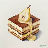洋梨ソースのティラミス