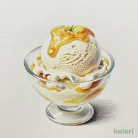 Milk Gelato with Pear Sauce