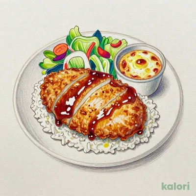 デミカツサラダごはん