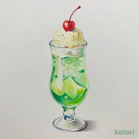 メロンソーダフロート