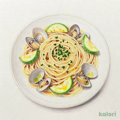 アサリとズッキーニのスパゲッティ