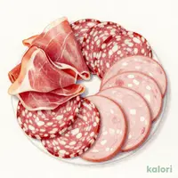 サラミとハムの盛り合わせ