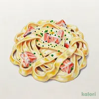 サーモンのレモンクリームフェットチーネ