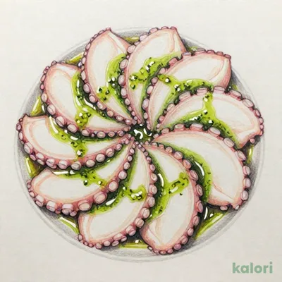 タコのカルパッチョ仕立て