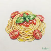 フレッシュトマトとバジルのスパゲッティ