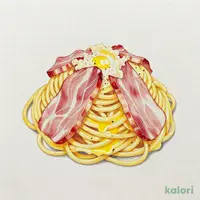 生ハムのカルボナーラスパゲッティ