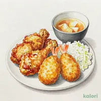 お昼の鶏からあげミックス定食