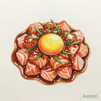 サーモンユッケ風