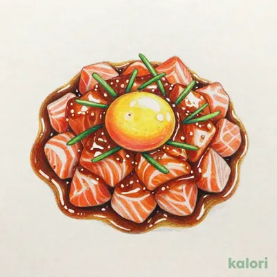 サーモンユッケ風