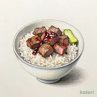 ミニ牛ステーキ丼(漬物付)
